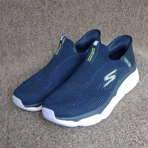 Woman's Shoes SKECHERS Max Cushioning Elite Slip-ins Hands Free Sz 9.5 Navy Blue